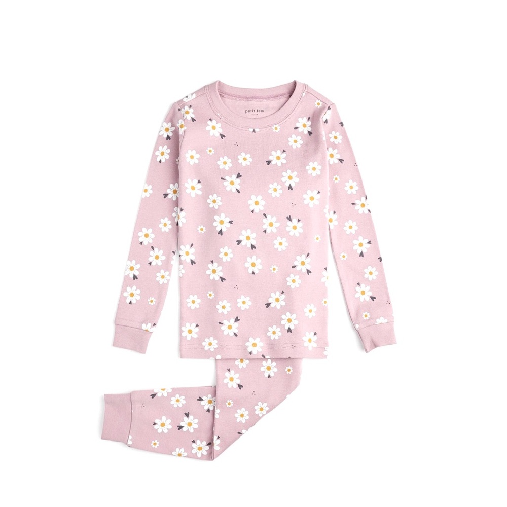 Pink Floral Pajama Set